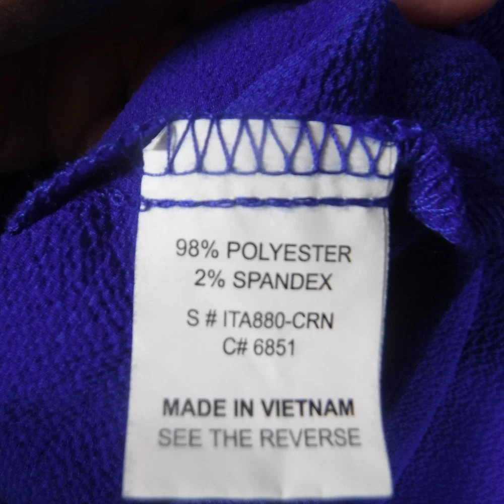 Silvergate Royal Blue Bow Back Sleeveless Blouse Top Womens‎ Medium ITA880-CRN